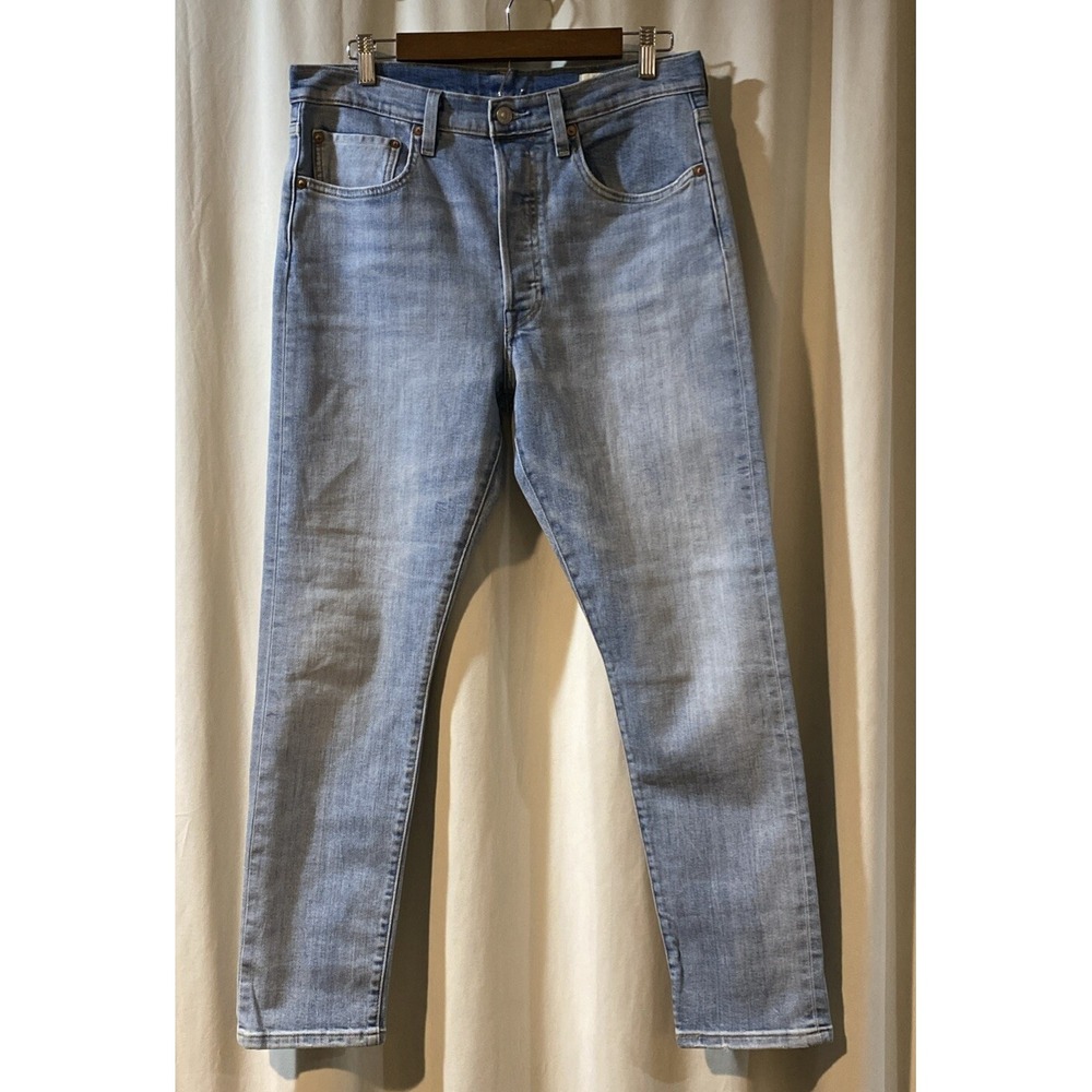 Levi's 501 Jeans Size 30x28 Light Wash Italian Selvedge Denim Button Fly Soft